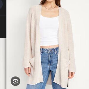 Open-Front Longline Cardigan Sweater old navy small